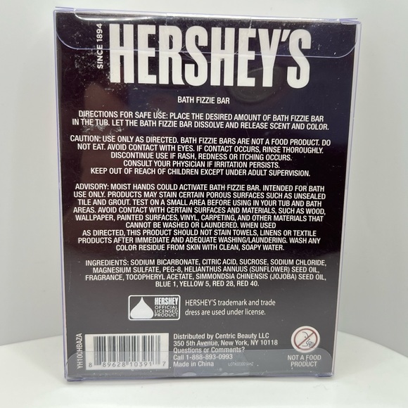 $3 🌸 Hershey’s Bath Fizzie Bar ~ Chocolate Scented ~ NEW W TAGS - Picture 2 of 4